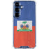 Haitian Flag Distressed Galaxy S25 Clear Case